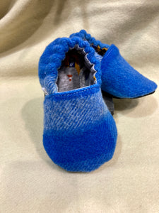 Vintage Wool Blanket Slippers - 2 Years