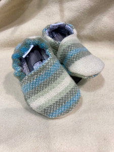 Vintage Wool Blanket Slippers - Size 6-12 Months