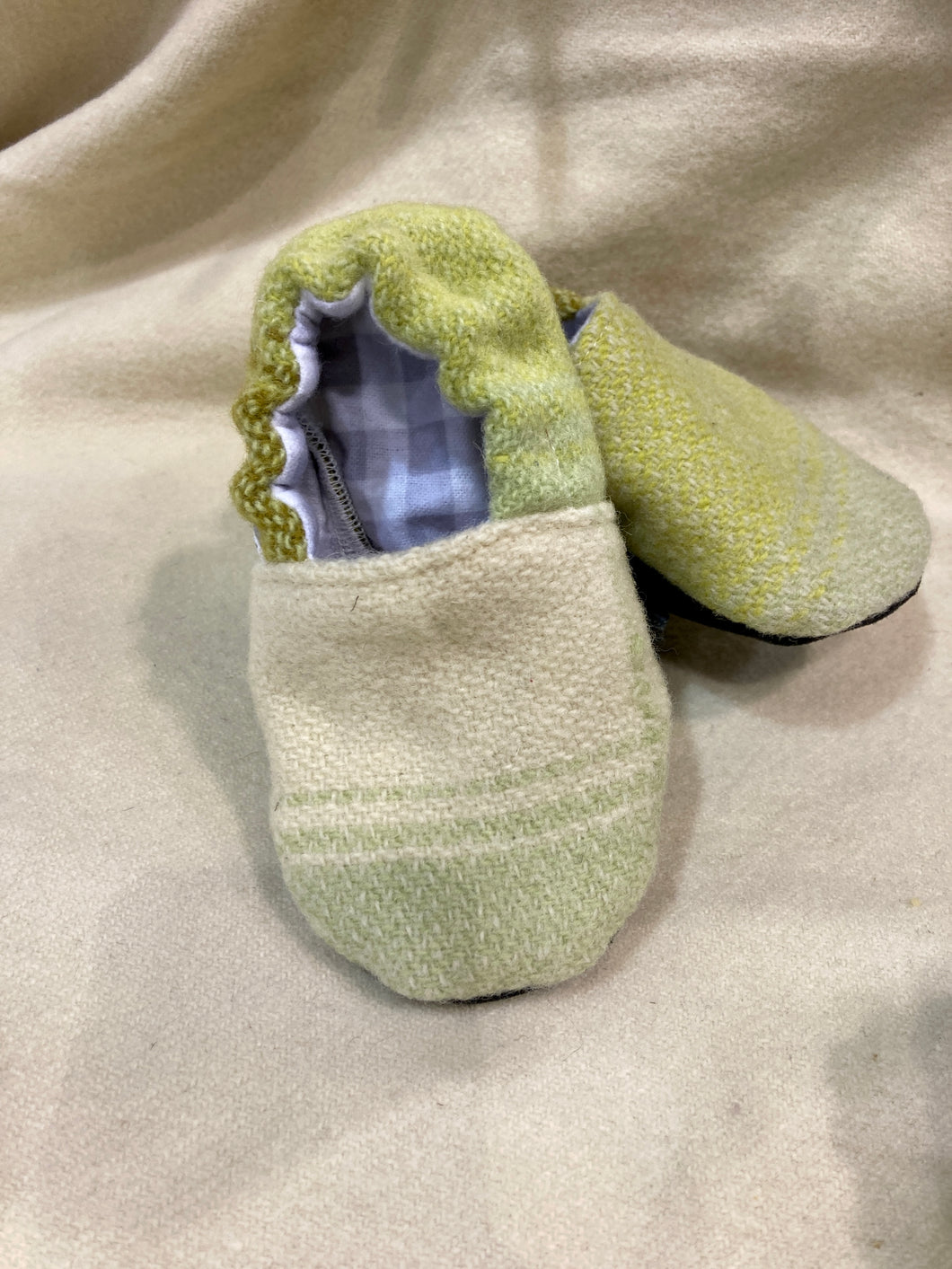 Vintage Wool Blanket Slippers - 3 Years