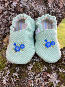 Vintage Wool Blanket Slippers - Size 6-12 Months